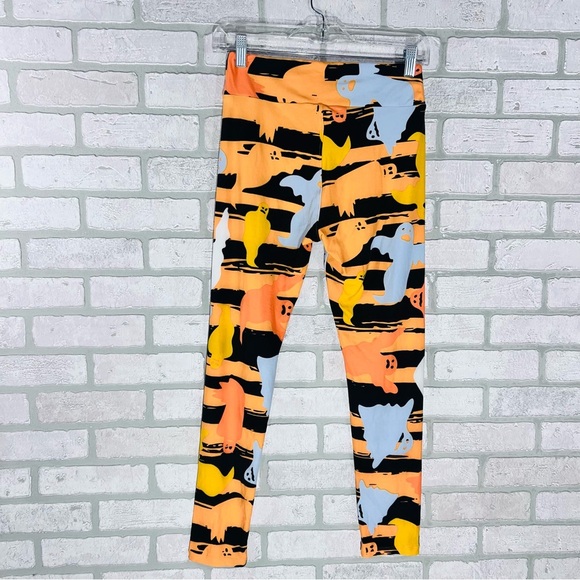 Lularoe Halloween Ghost Print Leggings Size 0/S - Picture 5 of 7